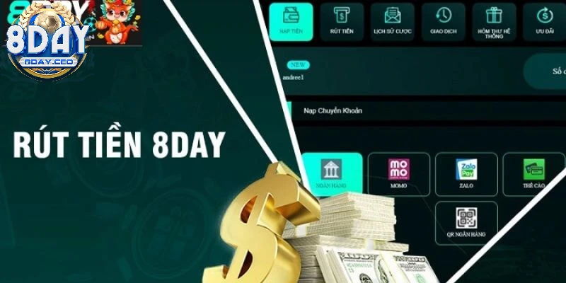 Chi tiết 4 bước rút tiền siêu nhanh chuẩn tại 8Day bet thủ cần biết