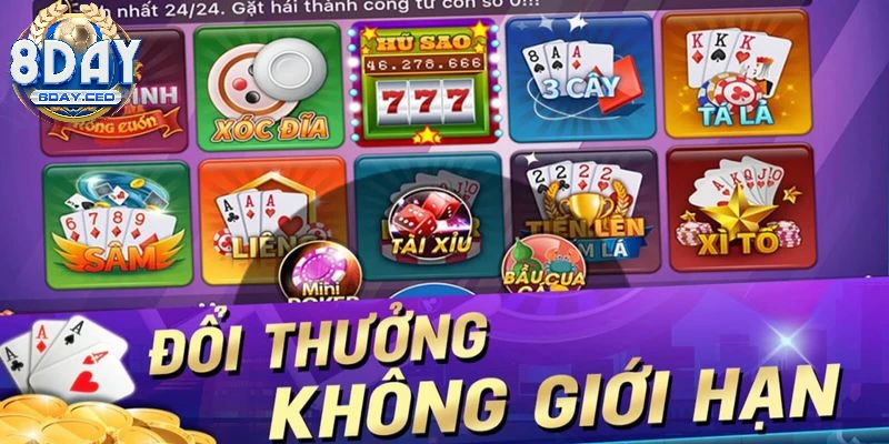 Tìm hiểu về sảnh game bài 8day